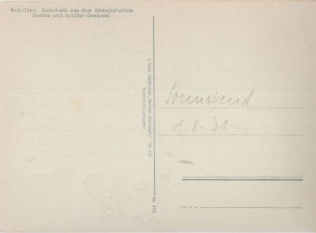 Weimar - Schiller-Denkmal Weimar - Schiller-Denkmal