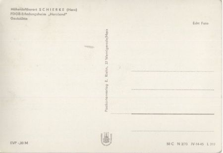 Schierke - Erholungsheim Harzland