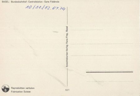 Basel - Schweiz - Bundesbahnhof