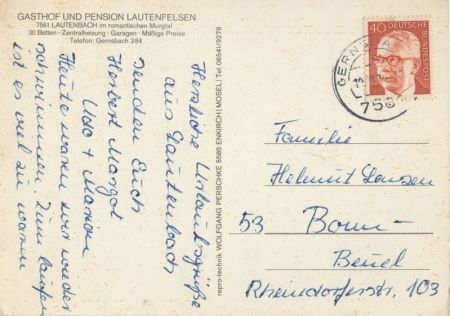 Lautenbach (Renchtal) - Pension Lautenfelsen Lautenbach (Renchtal) - Pension Lautenfelsen