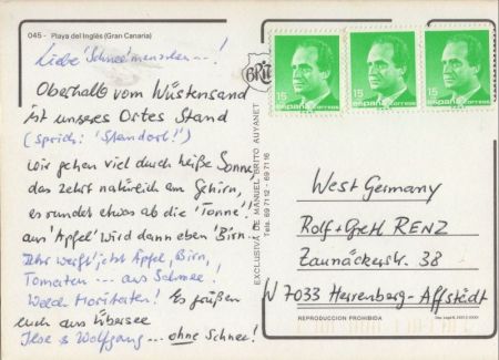 Playa del Inglés - Spanien - mit Straßen