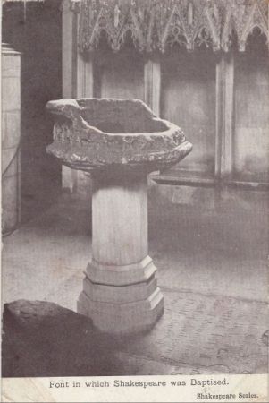 Stratford-upon-Avon - Großbritannien - Font in which Shakespeare was baptised Stratford-upon-Avon - Großbritannien - Font in which Shakespeare was baptised
