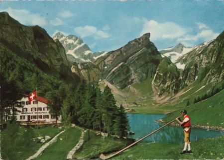 Seealpsee - Schweiz - Alphornbläser Seealpsee - Schweiz - Alphornbläser