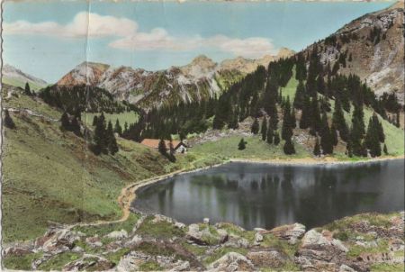 Lac Lioson - Schweiz - mit Gebirge Lac Lioson - Schweiz - mit Gebirge