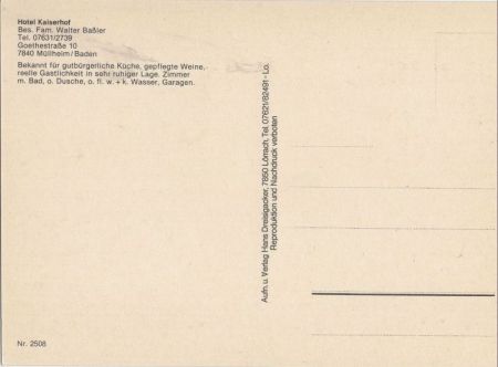 Müllheim - Hotel Kaiserhof