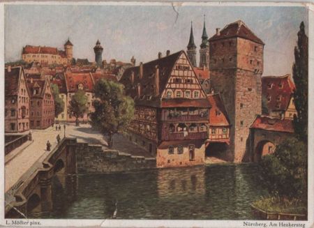 Nürnberg, Mittelfranken - nach Gemälde von Ludwig Mößler Nürnberg, Mittelfranken - nach Gemälde von Ludwig Mößler