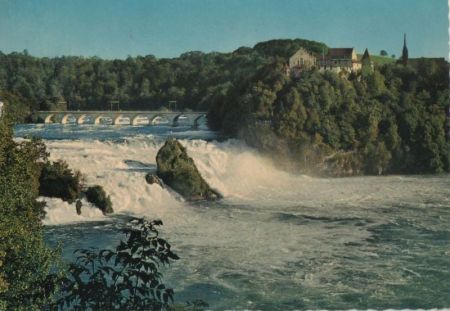 Schweiz - Rheinfall - mit Schloss Laufen - 1971 Schweiz - Rheinfall - mit Schloss Laufen - 1971