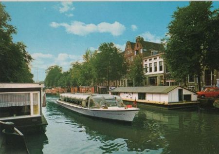 Niederlande - Amsterdam - Prinsengracht met woonboten - ca. 1980 Niederlande - Amsterdam - Prinsengracht met woonboten - ca. 1980