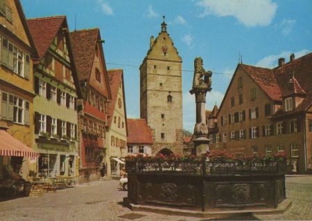 Dinkelsbühl - Löwenbrunnen - ca. 1980 Dinkelsbühl - Löwenbrunnen - ca. 1980