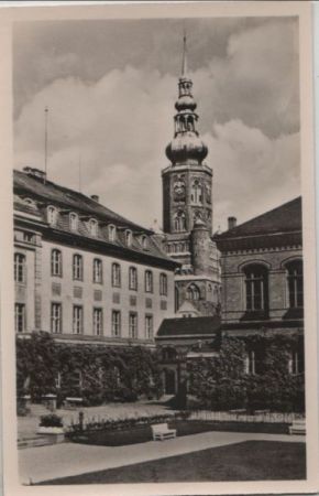 Greifswald - Universität mit Nikolaikirche - 1955 Greifswald - Universität mit Nikolaikirche - 1955