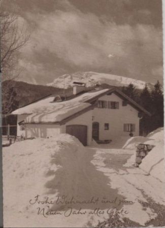 Frohe Weihnacht - Verschneites Haus - 1970 Frohe Weihnacht - Verschneites Haus - 1970