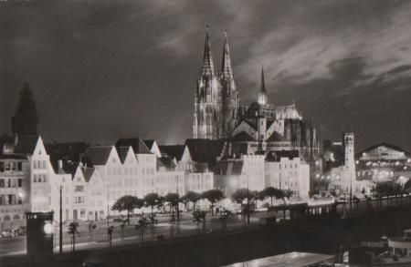 Köln - Dom- und Rheinuferbeleuchtung - ca. 1955 Köln - Dom- und Rheinuferbeleuchtung - ca. 1955