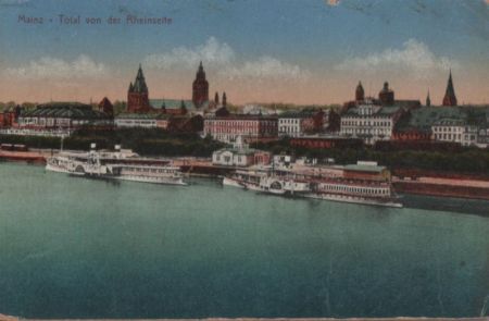 Mainz - Total von der Rheinseite - ca. 1925 Mainz - Total von der Rheinseite - ca. 1925