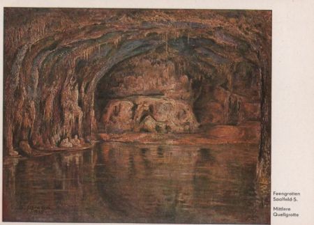 Saalfeld - Feengrotten, Mittlere Quellgrotte - 1957 Saalfeld - Feengrotten, Mittlere Quellgrotte - 1957