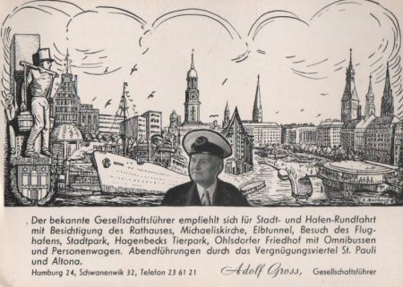 Hamburg - Werbekarte Stadt- und Hafenrundfahrt - ca. 1965 Hamburg - Werbekarte Stadt- und Hafenrundfahrt - ca. 1965