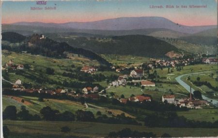Lörrach - Blick in das Wiesental - 1918 Lörrach - Blick in das Wiesental - 1918