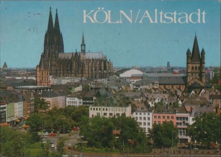 Köln - Heumarkt mit Dom - 1987 Köln - Heumarkt mit Dom - 1987