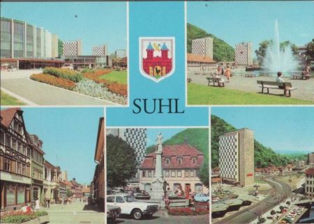 Suhl - u.a. Waffenmuseum und Hochhäuser - 1979 Suhl - u.a. Waffenmuseum und Hochhäuser - 1979
