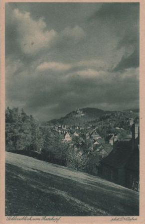 Wernigerode - Schlossblick vom Ratskopf - ca. 1950 Wernigerode - Schlossblick vom Ratskopf - ca. 1950