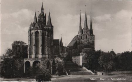 Erfurt - Dom und Severikirche - 1958 Erfurt - Dom und Severikirche - 1958