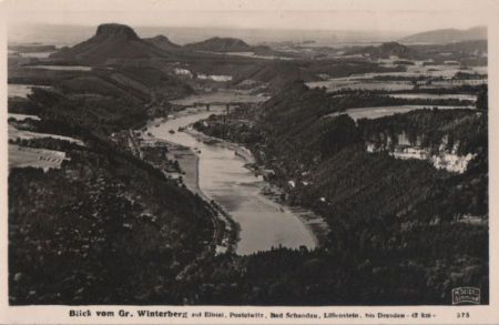 Bad Schandau-Postelwitz - Blick vom Gr. Winterberg - ca. 1955 Bad Schandau-Postelwitz - Blick vom Gr. Winterberg - ca. 1955