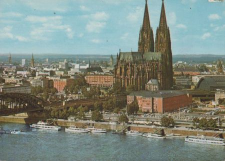 Köln - Dom und Dampferanlegestellen - ca. 1980 Köln - Dom und Dampferanlegestellen - ca. 1980
