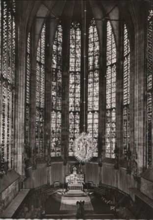 Aachen - Chor mit Strahlenmadonna - 1960 Aachen - Chor mit Strahlenmadonna - 1960