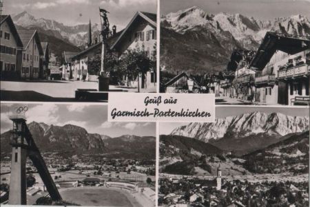 Garmisch-Partenkirchen - 4 Teilbilder - 1962 Garmisch-Partenkirchen - 4 Teilbilder - 1962