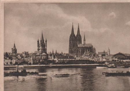 Köln - Dom von der Rheinseite - 1950 Köln - Dom von der Rheinseite - 1950