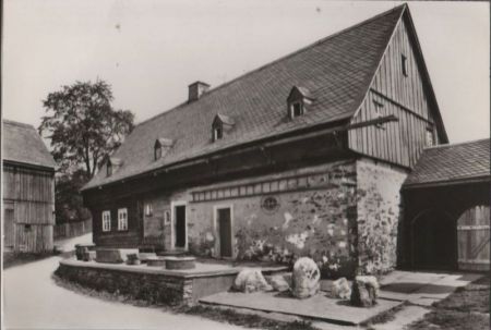 Markneukirchen-Landwüst - Bauernmuseum, Wohnhaus Hofseite - 1980 Markneukirchen-Landwüst - Bauernmuseum, Wohnhaus Hofseite - 1980