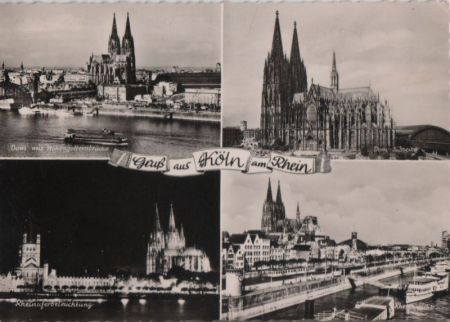 Köln - u.a. Dom mit Hohenzollernbrücke - 1959 Köln - u.a. Dom mit Hohenzollernbrücke - 1959