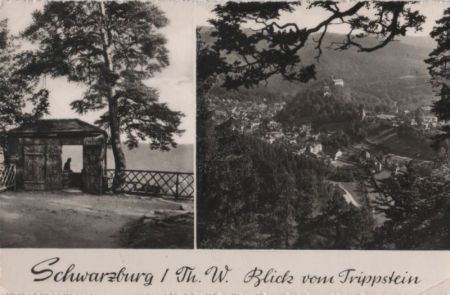 Schwarzburg - Blick vom Trippstein - 1960 Schwarzburg - Blick vom Trippstein - 1960