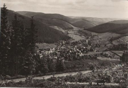 Ilmenau-Manebach - Blick vom Goethepfad - 1974 Ilmenau-Manebach - Blick vom Goethepfad - 1974