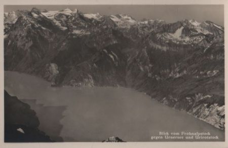 Schweiz - Urnersee - vom Frohnalpstock mit Urirotstock - ca. 1950 Schweiz - Urnersee - vom Frohnalpstock mit Urirotstock - ca. 1950