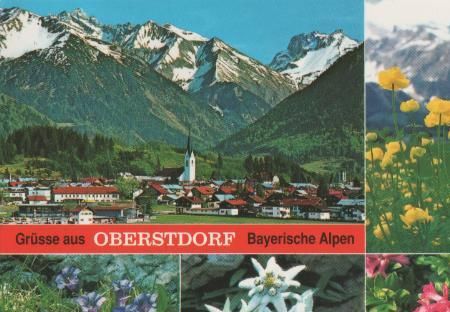 Oberstdorf mit diversen Blumen - 1992 Oberstdorf mit diversen Blumen - 1992