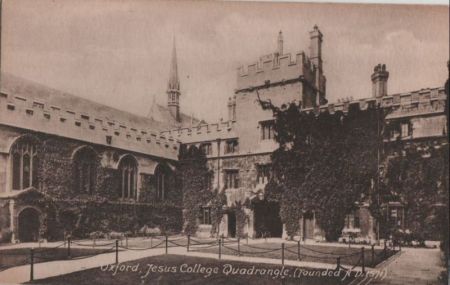 Großbritannien - Oxford - Jesus College Quadrangle - ca. 1935 Großbritannien - Oxford - Jesus College Quadrangle - ca. 1935