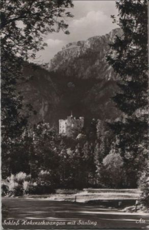 Schwangau, Hohenschwangau - mit Säuling - ca. 1960 Schwangau, Hohenschwangau - mit Säuling - ca. 1960