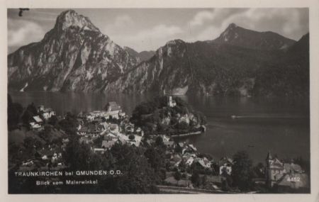 Österreich - Traunkirchen - Blick vom Malerwinkel - ca. 1955 Österreich - Traunkirchen - Blick vom Malerwinkel - ca. 1955