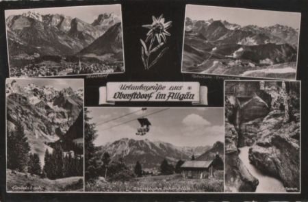 Oberstdorf - u.a. mit Nebelhorn Bergstation - 1957 Oberstdorf - u.a. mit Nebelhorn Bergstation - 1957