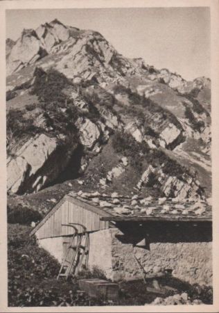 Sennhütte im Hochgebirge - ca. 1950 Sennhütte im Hochgebirge - ca. 1950