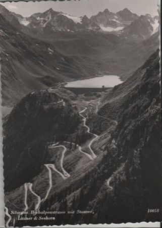 Österreich - Silvrettastraße - mit Stausee - ca. 1960 Österreich - Silvrettastraße - mit Stausee - ca. 1960