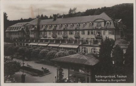 Schlangenbad - Kurhaus und Kurgarten - ca. 1950 Schlangenbad - Kurhaus und Kurgarten - ca. 1950