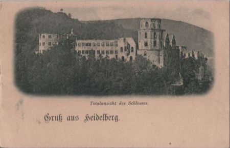 Heidelberg - Totalansicht des Schlosses - ca. 1915 Heidelberg - Totalansicht des Schlosses - ca. 1915