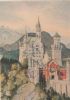 Schwangau - gemaltes Schloss Neuschwanstein - ca. 1965