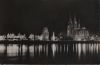 Köln - Rheinufer und Dombeleuchtung - ca. 1960