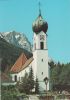 Grainau - Dorfkirche mit Zugspitze - ca. 1980